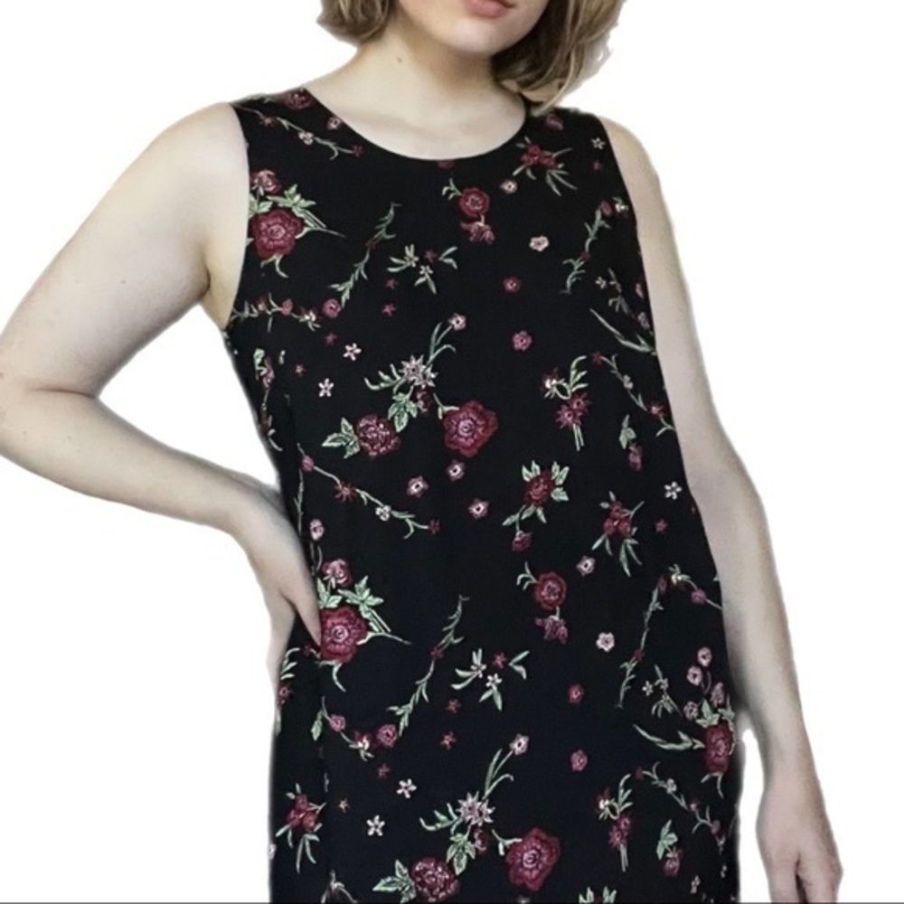 Victoria Holley Vintage 90s Flower Pattern Sleeveless Maxi Dress Size 10